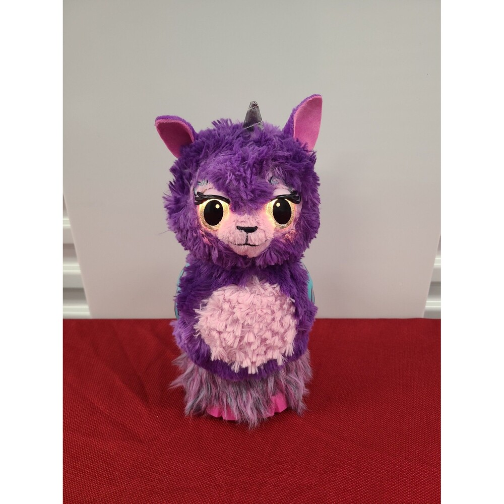 Purple Hatchimals Llamacorn Extending Neck Animated Light Up Eyes & Talking Toy